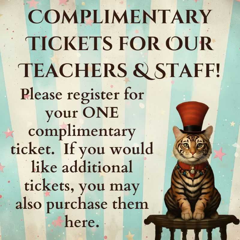 Teacher and Staff Tickets